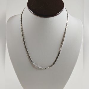 925 Italy Sterling Silver Braided Chain Necklace
